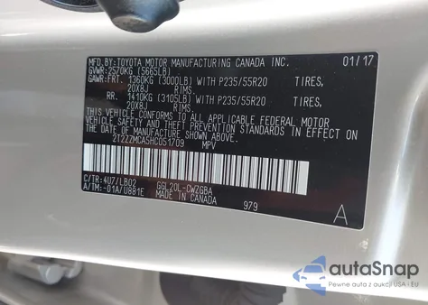 2017 Lexus Rx 350 from USA, damaged, VIN 2T2ZZMCA5HC051709
